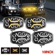 4X 10" Oval LED Spotlampen mit