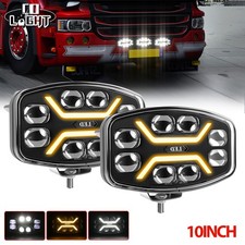 2X 10" Oval LED Spotlampen mit